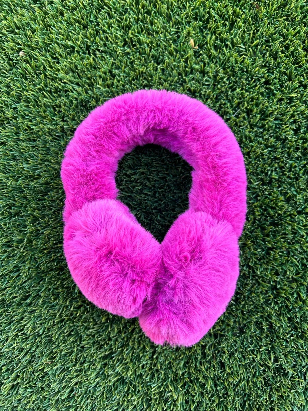 Plush Pink Fuzzy earmuffs